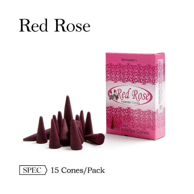 Mahendra Incense Cones Sandalwood Lavender Vanilla Meditation Staberry Jasmine Cones Tower Aromatherapy for Air Purification