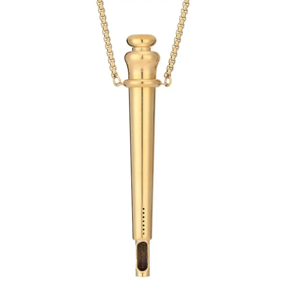 Mindfulness Breathing Necklace For Stress Relief Meditation Pendant For Anxiety Relief Yoga Ritual Stainless Steel Jewelry Gift
