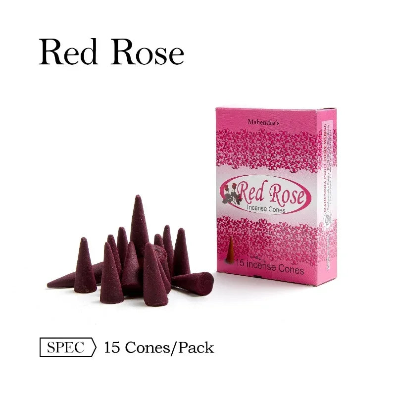 Mahendra Incense Cones Sandalwood Lavender Vanilla Meditation Staberry Jasmine Cones Tower Aromatherapy for Air Purification