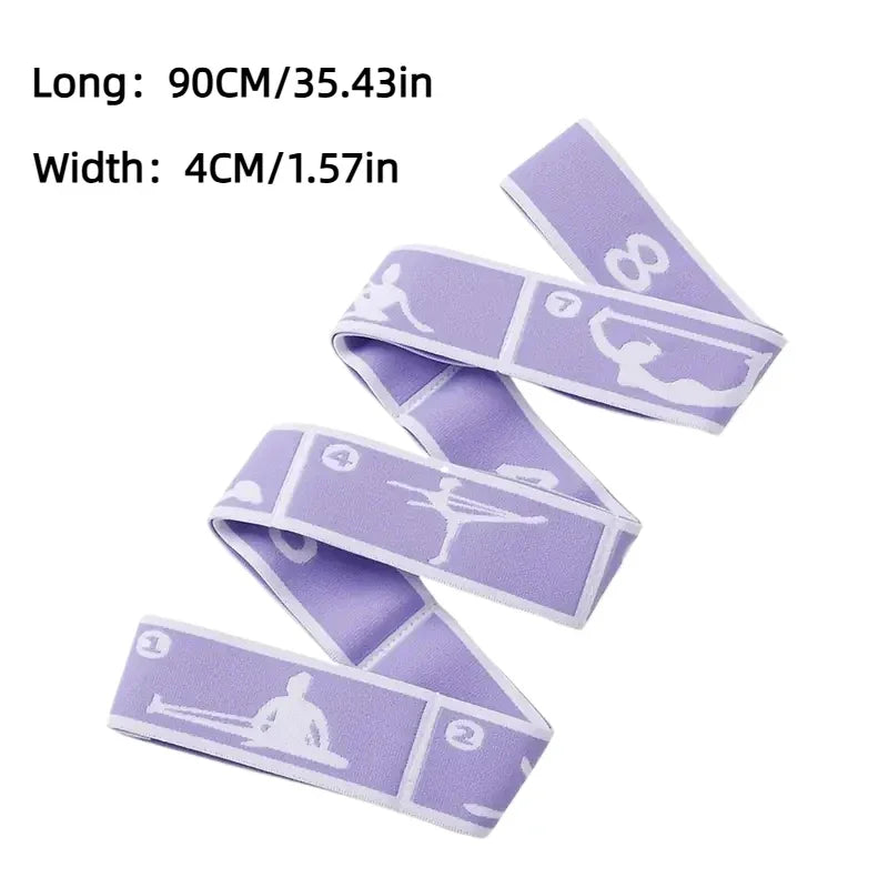 Resistance Band Yoga Auxiliary Stretching Belt Elastic Bands for Latin Training Pilates Loop Dance Fitness Tension Stretch Band