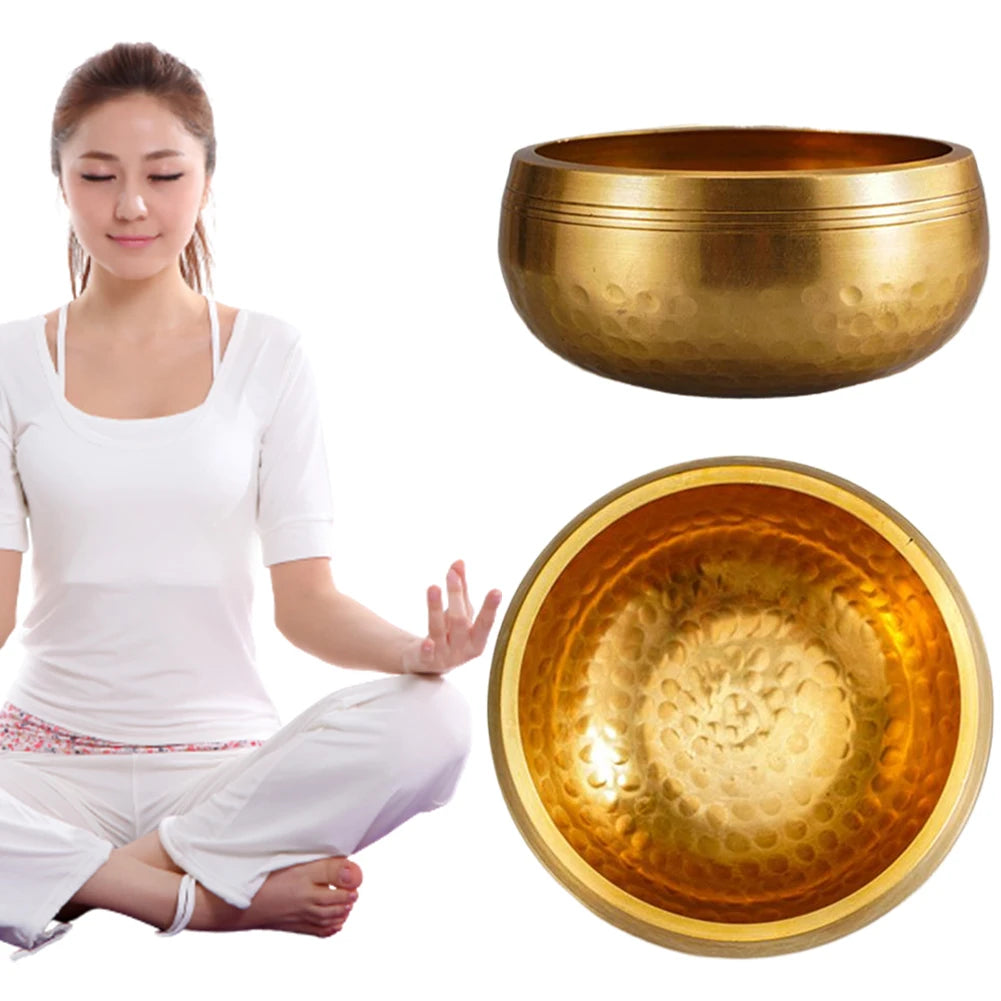Tibetan Singing Bowl Set Meditation Singing Bowl Yoga Meditation Chanting Bowl for Yoga Chakra Healing Mindfulness Stress Relief