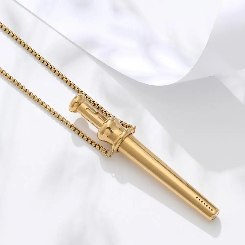 Mindfulness Breathing Necklace For Stress Relief Meditation Pendant For Anxiety Relief Yoga Ritual Stainless Steel Jewelry Gift