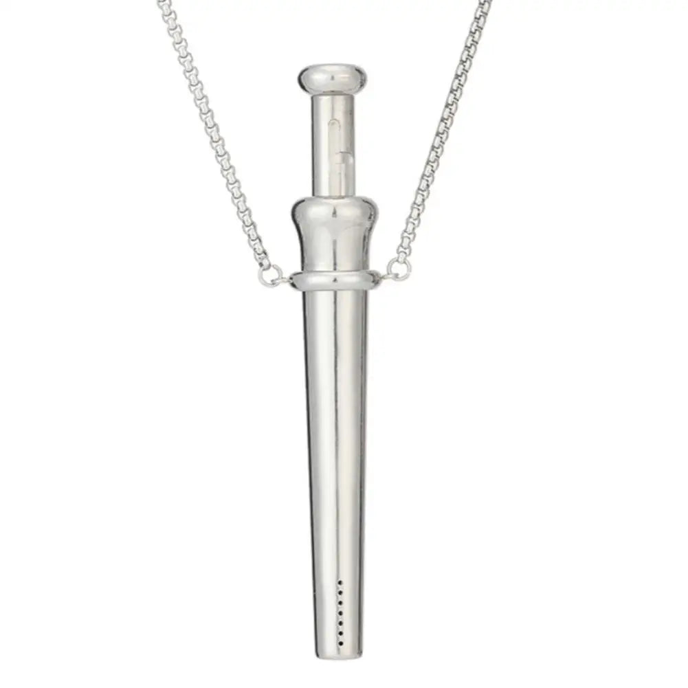 Mindfulness Breathing Necklace For Stress Relief Meditation Pendant For Anxiety Relief Yoga Ritual Stainless Steel Jewelry Gift