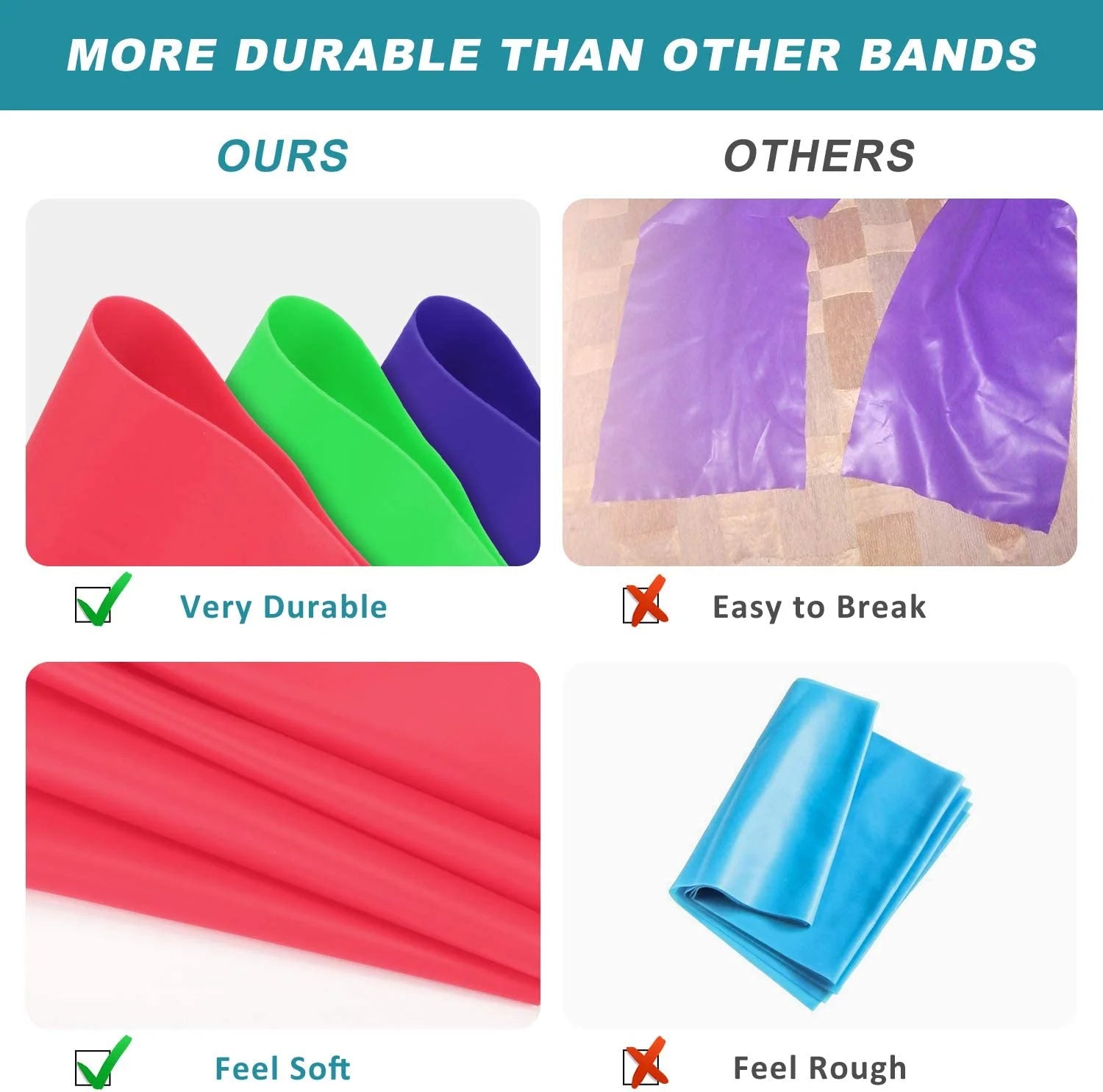 Long Training Stretch Bands Yoga Pilates Resistance Band for Physical Lower Body home Strength Elastic Exercise Bands
