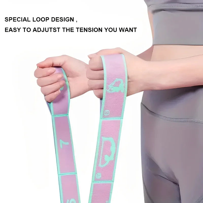 Resistance Band Yoga Auxiliary Stretching Belt Elastic Bands for Latin Training Pilates Loop Dance Fitness Tension Stretch Band