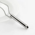 528Hz Meditation Whistle Breathing Decompression Whistles Stainless Steel Mindfulness Pendant Sound Healing Musical Instruments