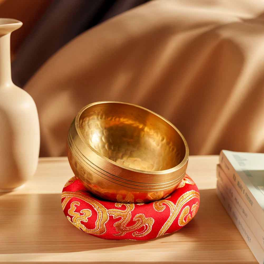 Tibetan Singing Bowl Set Meditation Singing Bowl Yoga Meditation Chanting Bowl for Yoga Chakra Healing Mindfulness Stress Relief