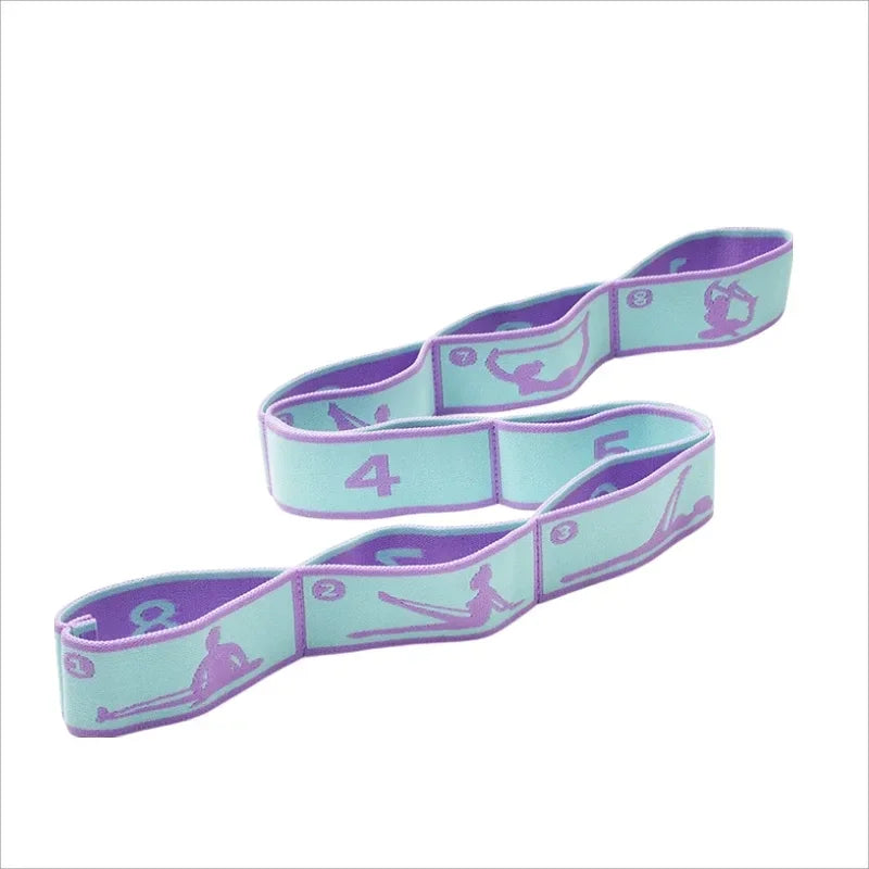 Resistance Band Yoga Auxiliary Stretching Belt Elastic Bands for Latin Training Pilates Loop Dance Fitness Tension Stretch Band