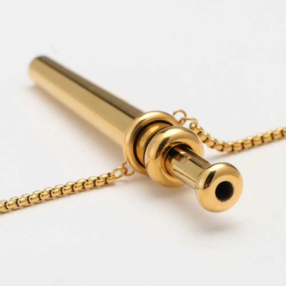 Mindfulness Breathing Necklace For Stress Relief Meditation Pendant For Anxiety Relief Yoga Ritual Stainless Steel Jewelry Gift