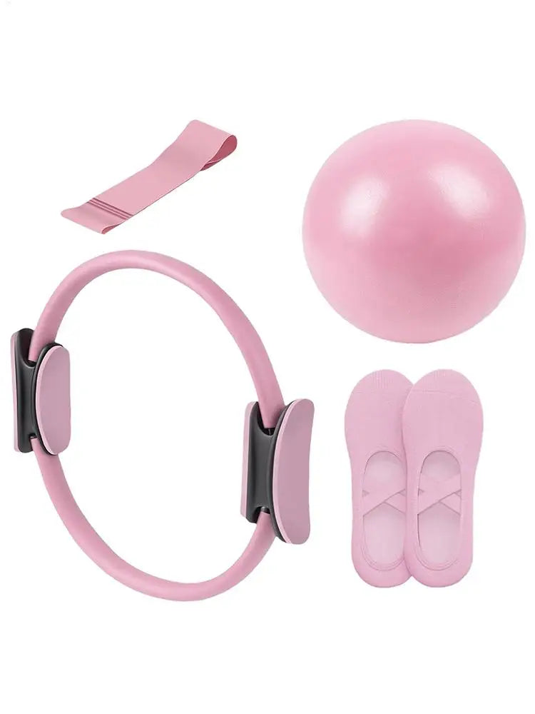 Pilates Ball and Ring Set Toning Pilates Ring Resistance Band Workout Portable Exercise Tool for Pregnancy Postpartum Travel