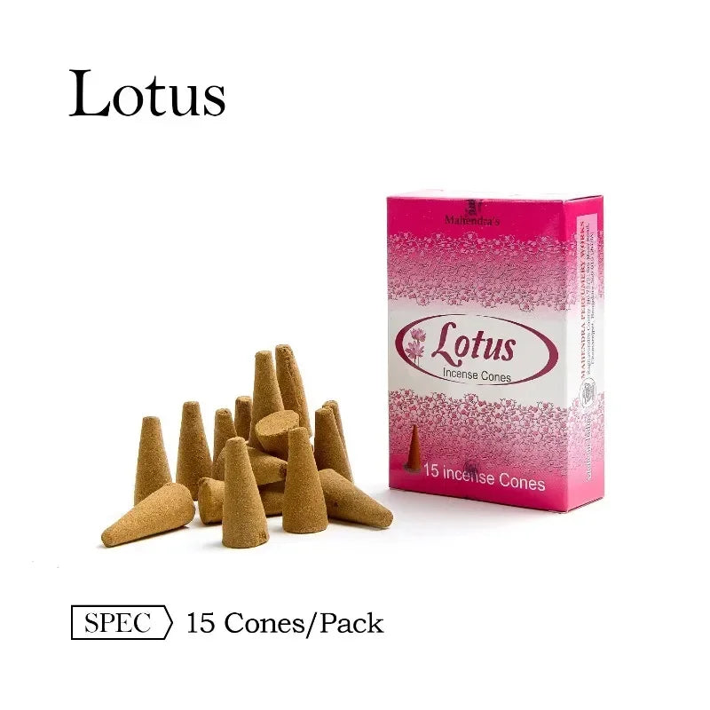 Mahendra Incense Cones Sandalwood Lavender Vanilla Meditation Staberry Jasmine Cones Tower Aromatherapy for Air Purification