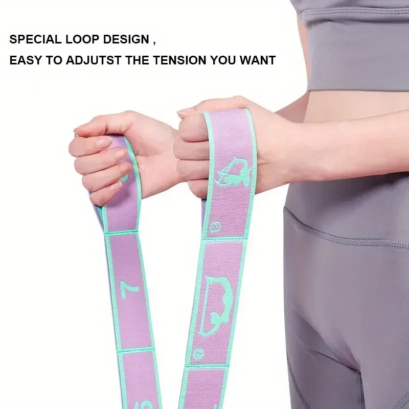 Resistance Band Yoga Auxiliary Stretching Belt Elastic Bands for Latin Training Pilates Loop Dance Fitness Tension Stretch Band