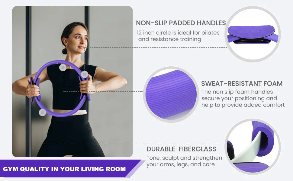 13 PCS Pilates Ball Set Resistance Bands & More Perfect and Equipment for Home Workouts Pilates Ring for Home Pilates Equipment