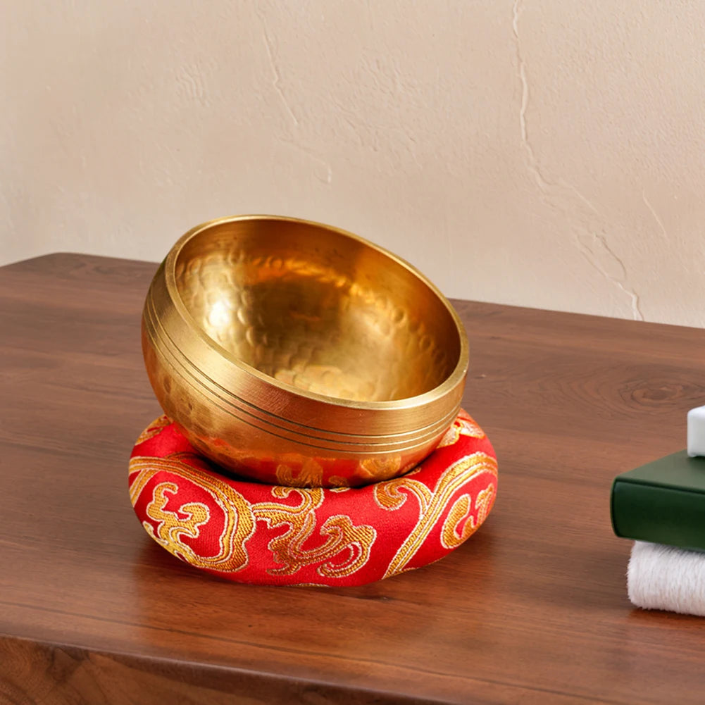 Tibetan Singing Bowl Set Meditation Singing Bowl Yoga Meditation Chanting Bowl for Yoga Chakra Healing Mindfulness Stress Relief