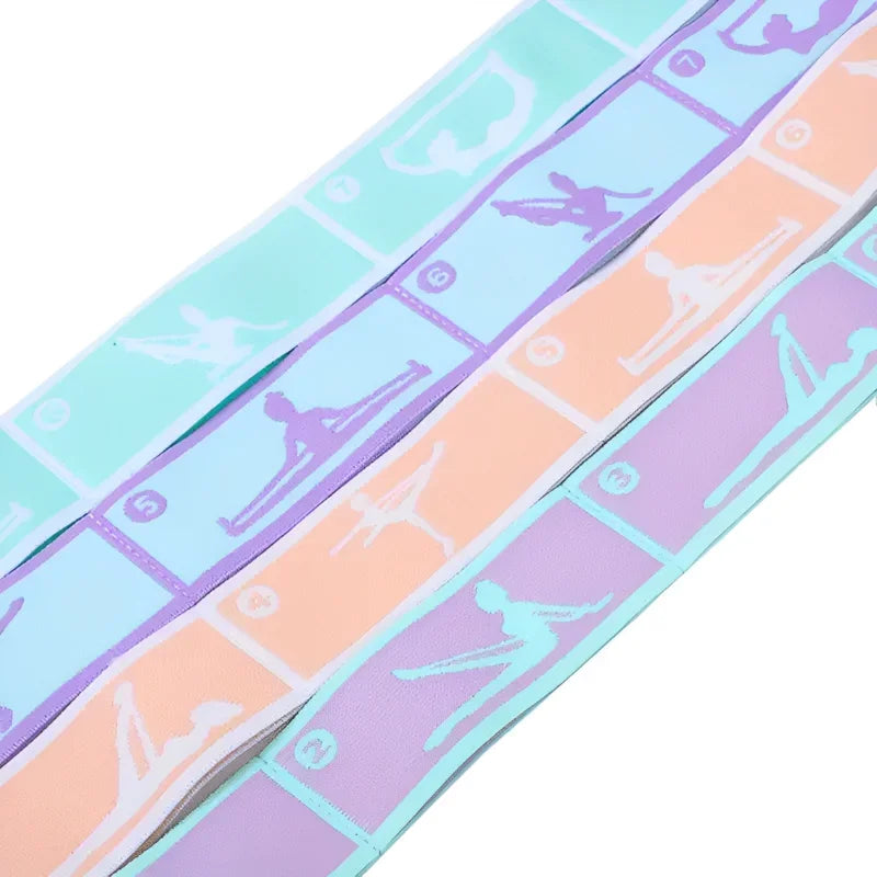 Resistance Band Yoga Auxiliary Stretching Belt Elastic Bands for Latin Training Pilates Loop Dance Fitness Tension Stretch Band