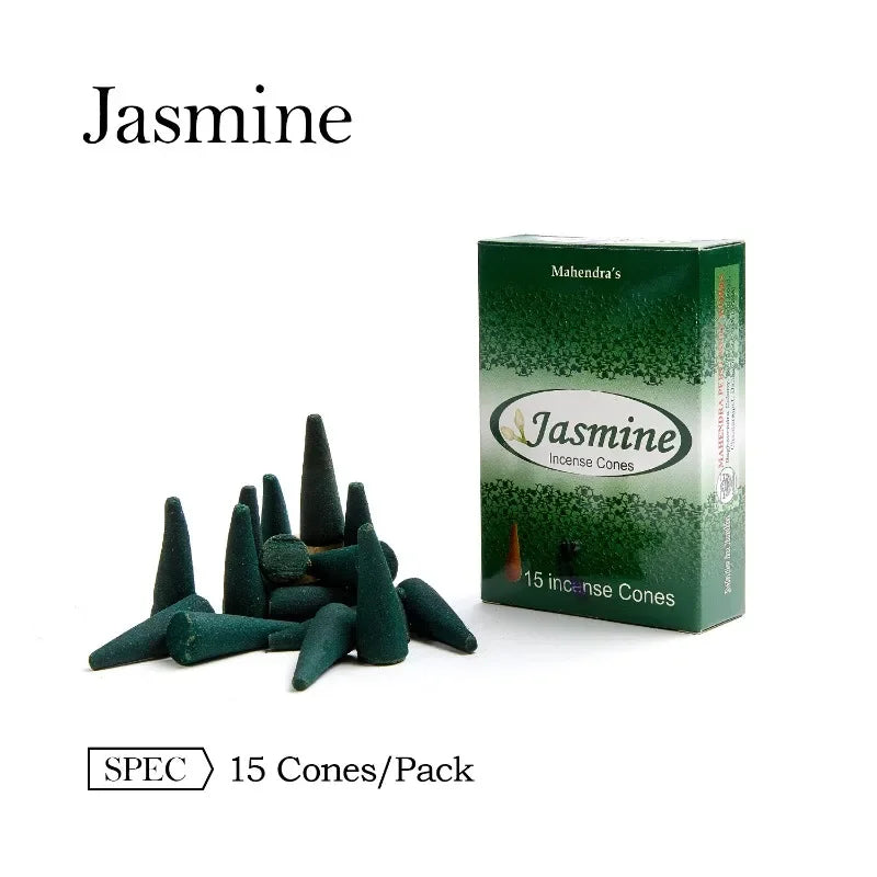 Mahendra Incense Cones Sandalwood Lavender Vanilla Meditation Staberry Jasmine Cones Tower Aromatherapy for Air Purification