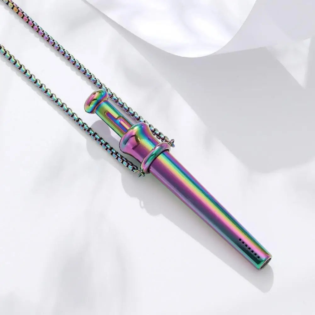 Mindfulness Breathing Necklace For Stress Relief Meditation Pendant For Anxiety Relief Yoga Ritual Stainless Steel Jewelry Gift