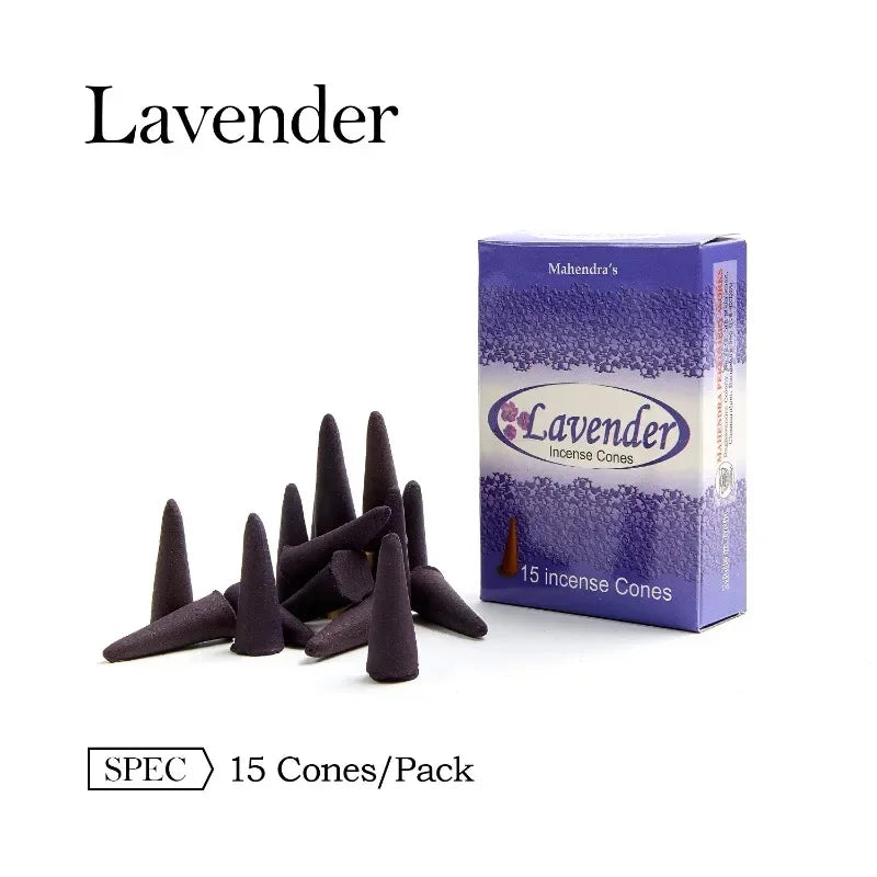 Mahendra Incense Cones Sandalwood Lavender Vanilla Meditation Staberry Jasmine Cones Tower Aromatherapy for Air Purification