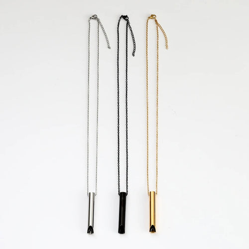 528Hz Meditation Whistle Breathing Decompression Whistles Stainless Steel Mindfulness Pendant Sound Healing Musical Instruments