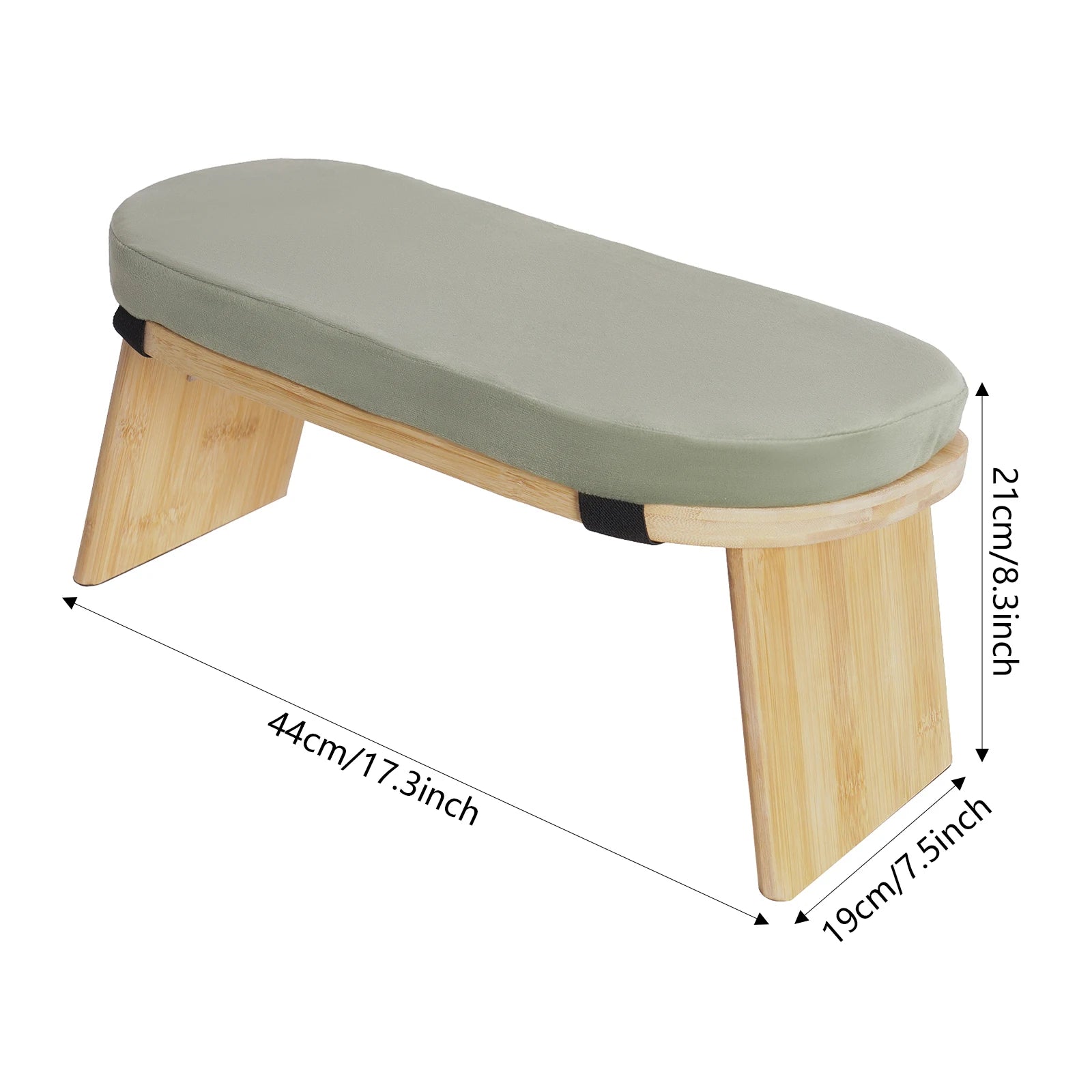 Bymaocar Meditation Bench, Foldable& Ergonomic Meditation Stool, Foldable Kneeling Meditation Bench  Coffee/Gray/Green Color