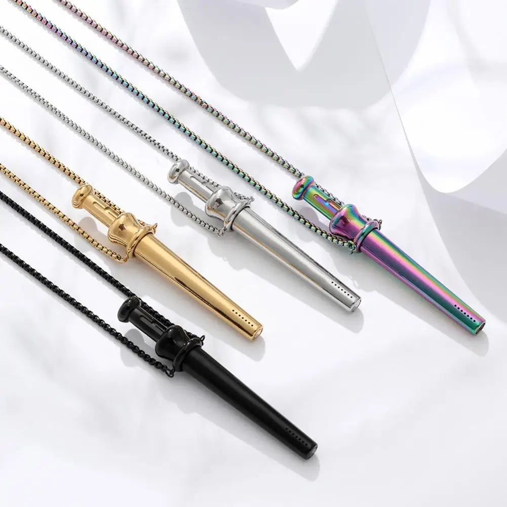 Mindfulness Breathing Necklace For Stress Relief Meditation Pendant For Anxiety Relief Yoga Ritual Stainless Steel Jewelry Gift