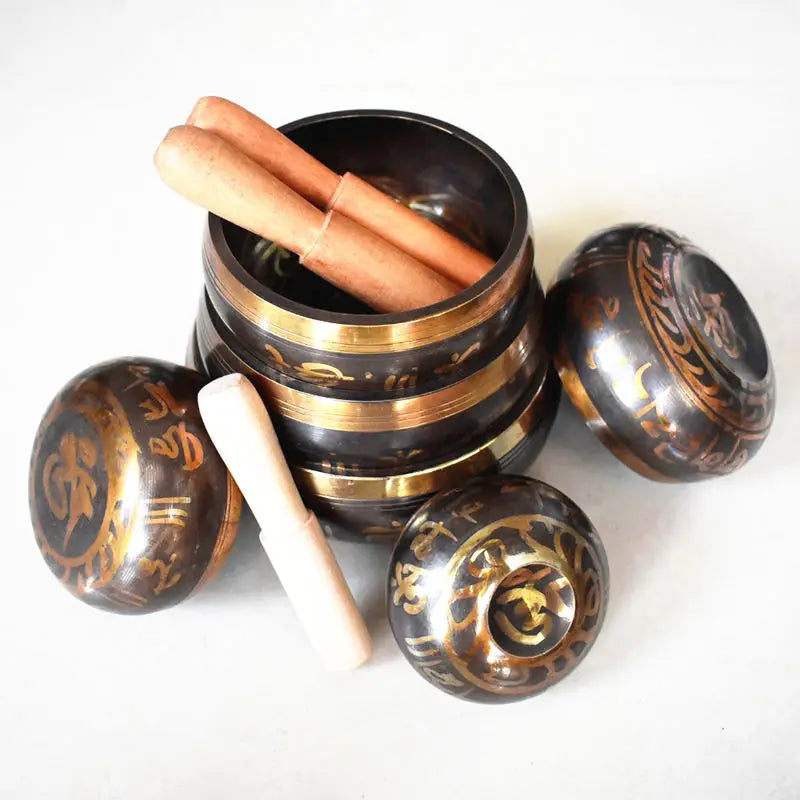 Yoga Healing Meditation Musical Instruments Tibetan Brass Mantras Singing Bowls Various Sizes TBC976