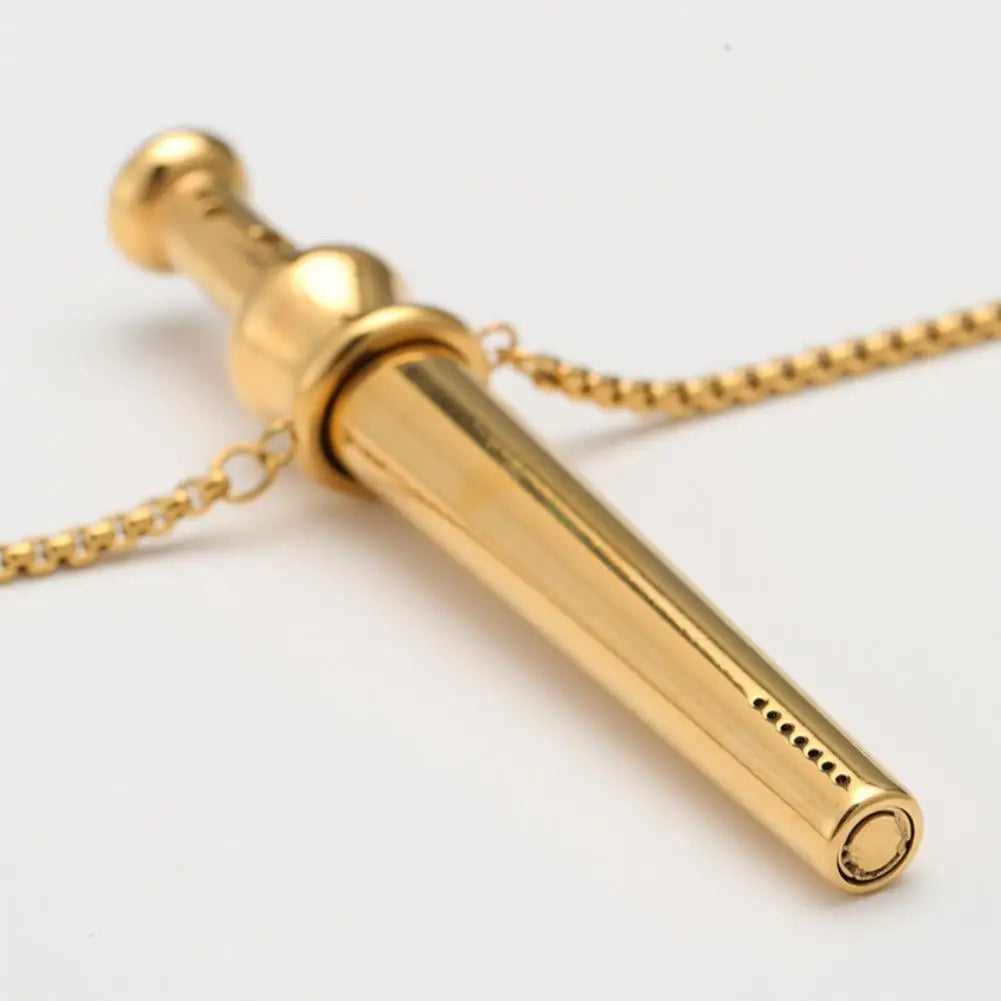 Mindfulness Breathing Necklace For Stress Relief Meditation Pendant For Anxiety Relief Yoga Ritual Stainless Steel Jewelry Gift