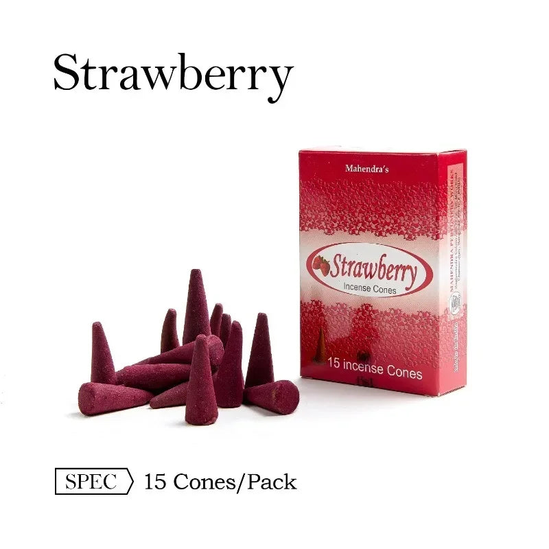 Mahendra Incense Cones Sandalwood Lavender Vanilla Meditation Staberry Jasmine Cones Tower Aromatherapy for Air Purification