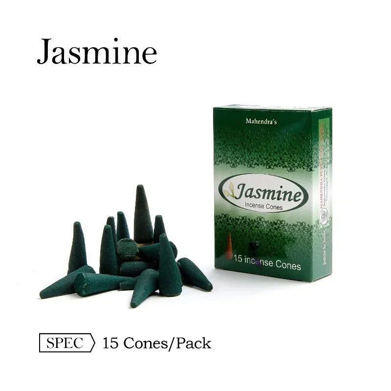 Mahendra Incense Cones Sandalwood Lavender Vanilla Meditation Staberry Jasmine Cones Tower Aromatherapy for Air Purification