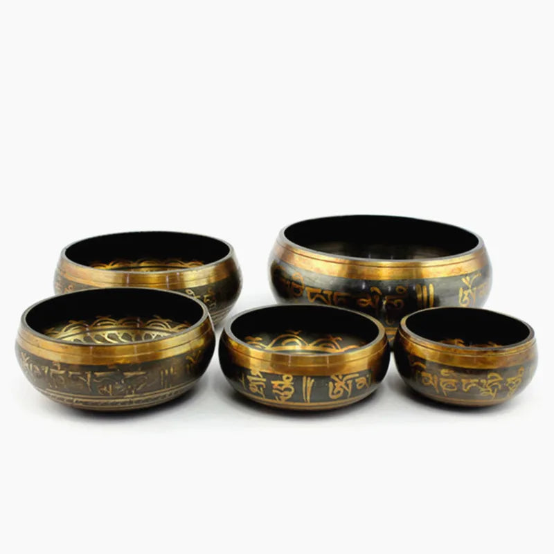 Yoga Healing Meditation Musical Instruments Tibetan Brass Mantras Singing Bowls Various Sizes TBC976
